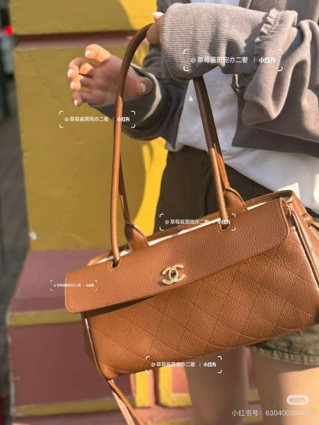 Chanel Quilted Baguette Shoulder Bag — model