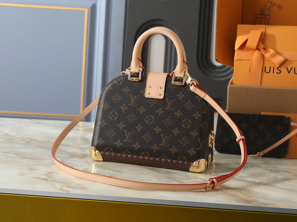 Louis Vuitton Alma Monogram Hard-Case Top-Handle Bag — back