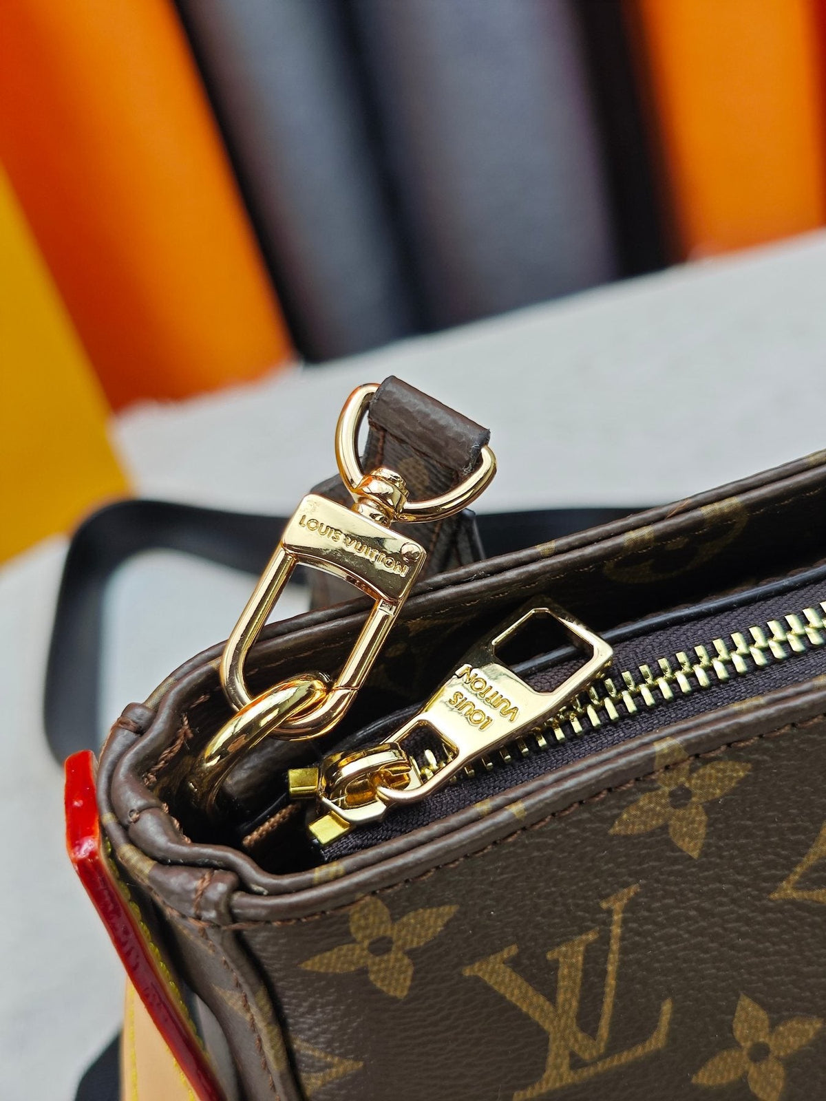 Louis Vuitton Looping Monogram Shoulder Bag — detail