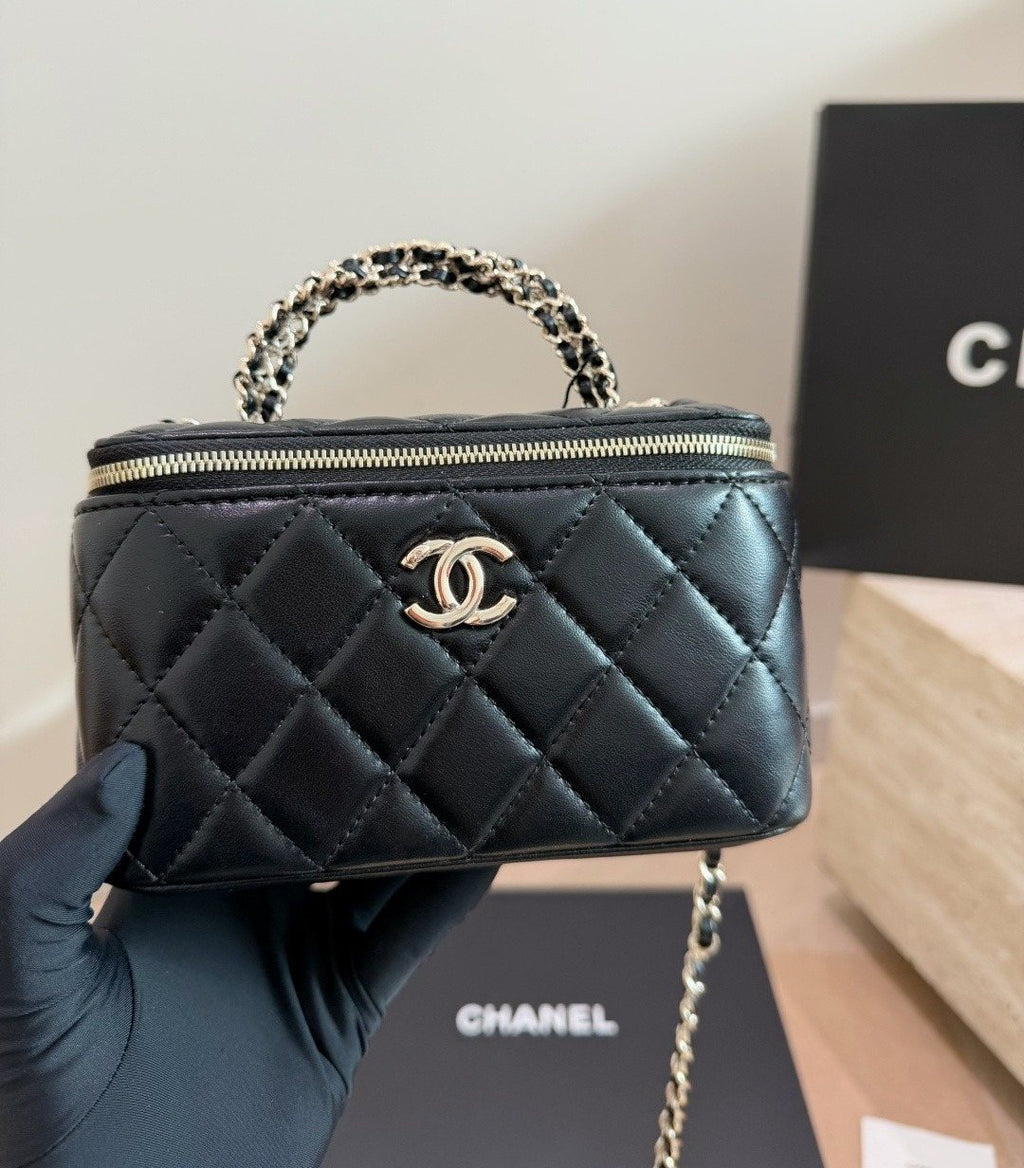 Chanel Quilted Top-Handle Box Bag — front