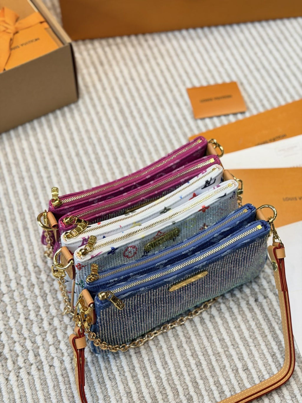 Louis Vuitton Monogram Zip-Top Pouch Shoulder Bag — comparison