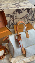 Louis Vuitton Speedy Silver Monogram Barrel Bag — hero