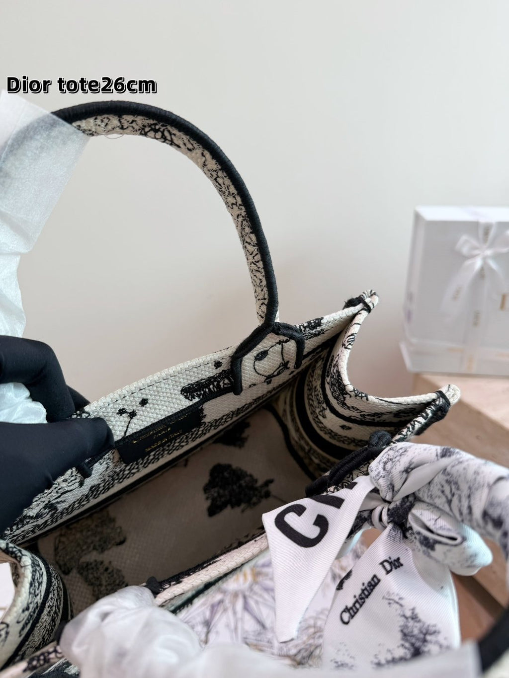 Dior Book Tote Patterned Tote Bag — front