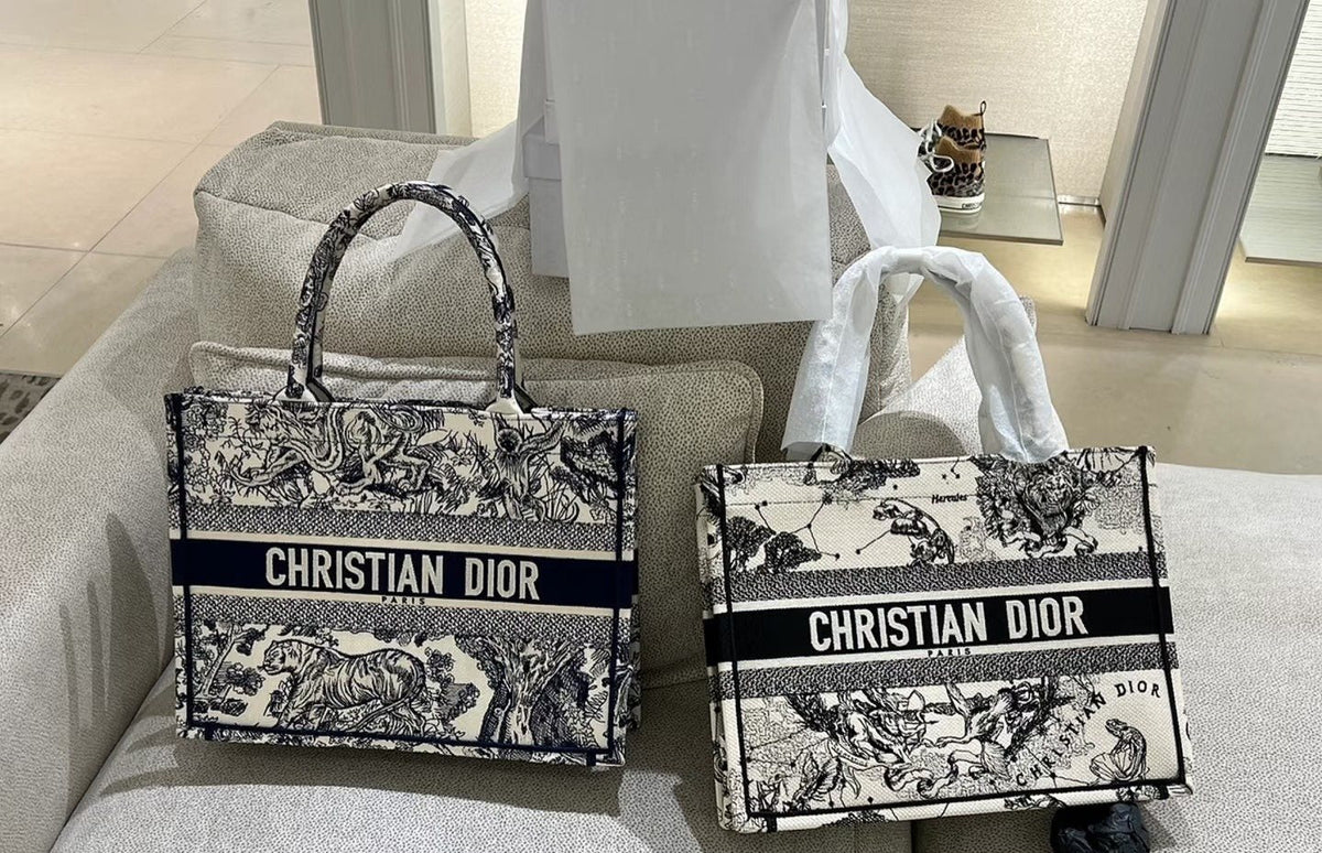 Dior Book Tote Patterned Tote Bag — comparison
