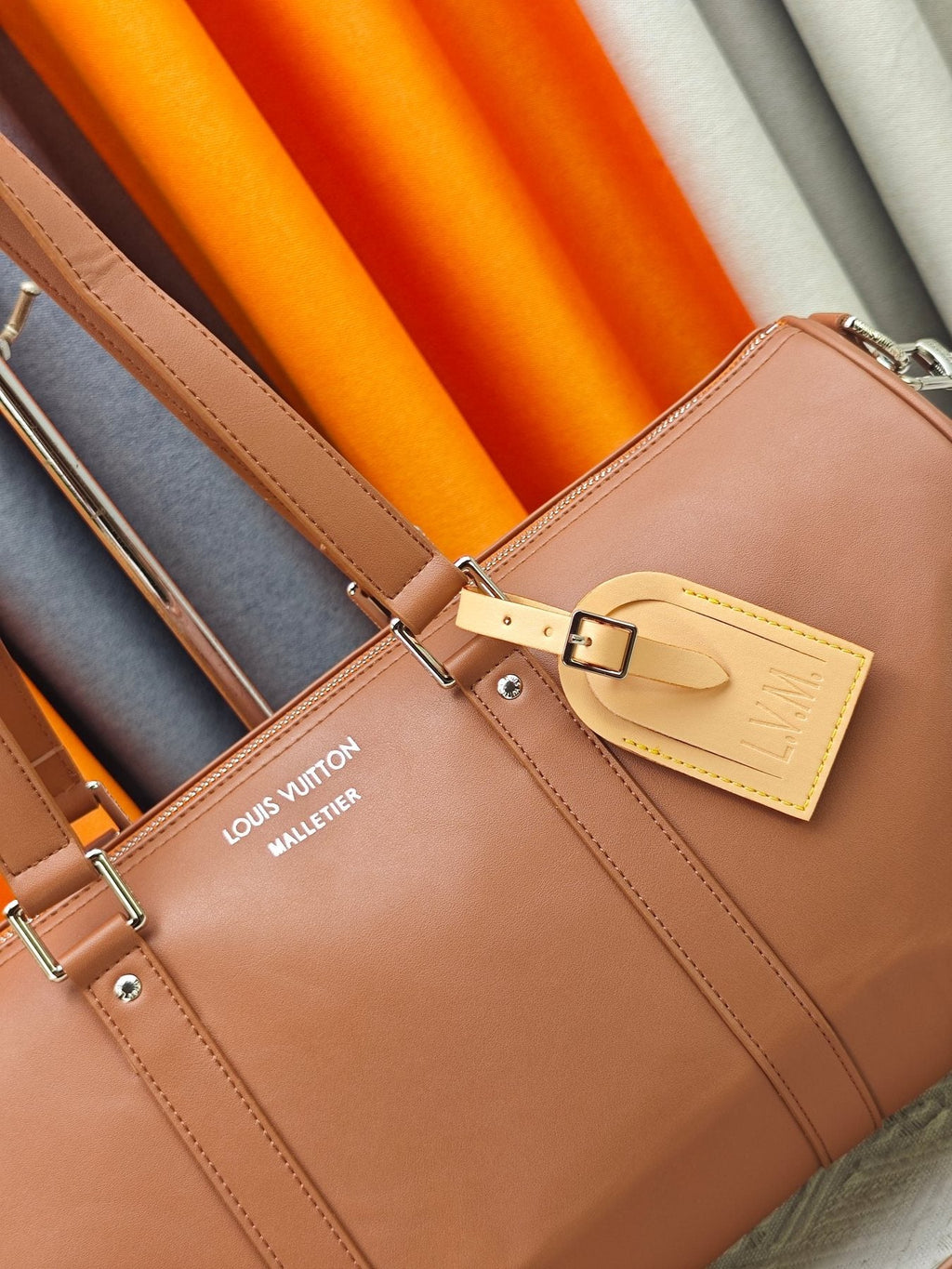 Louis Vuitton Needle Brown Leather Handbag — detail