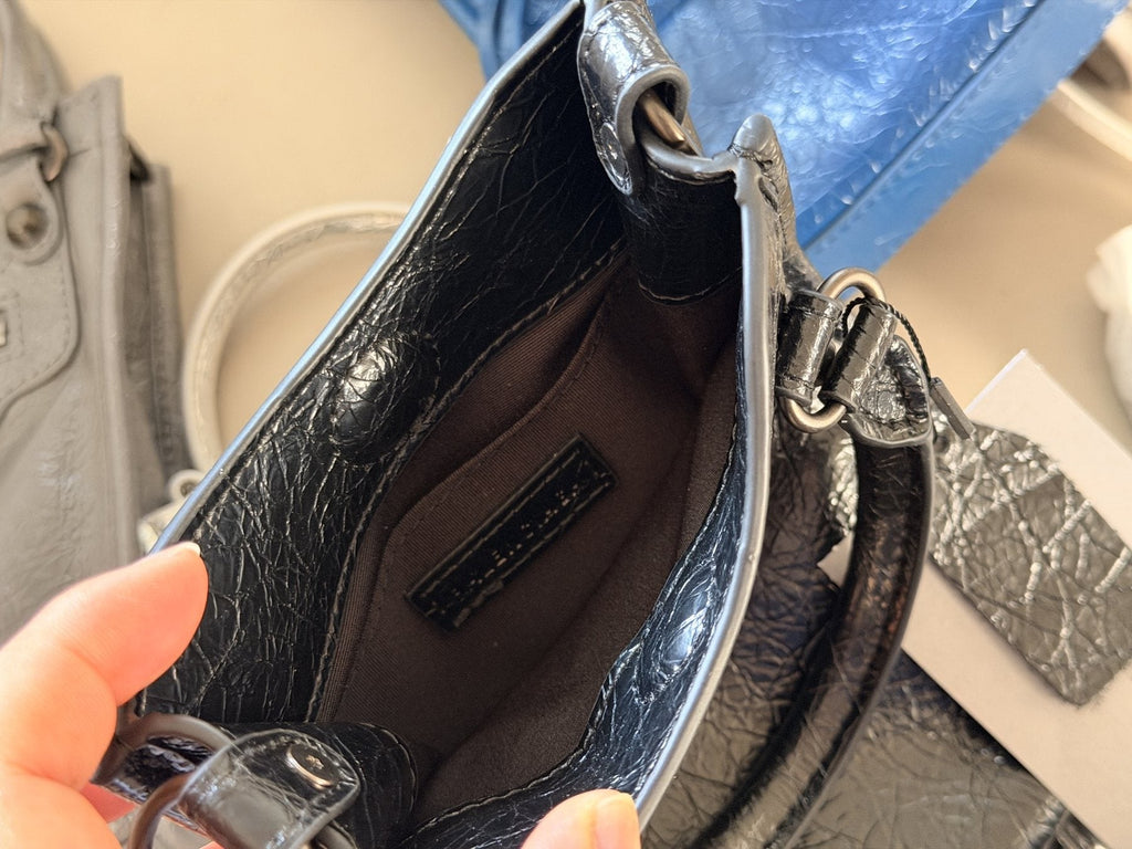 Balenciaga Le Cagole Nano Studded Phone Bag — front