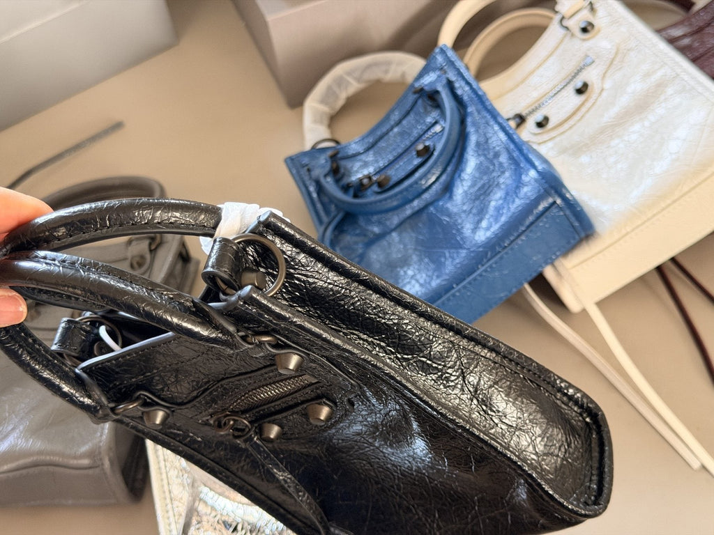 Balenciaga Le Cagole Nano Studded Phone Bag — side