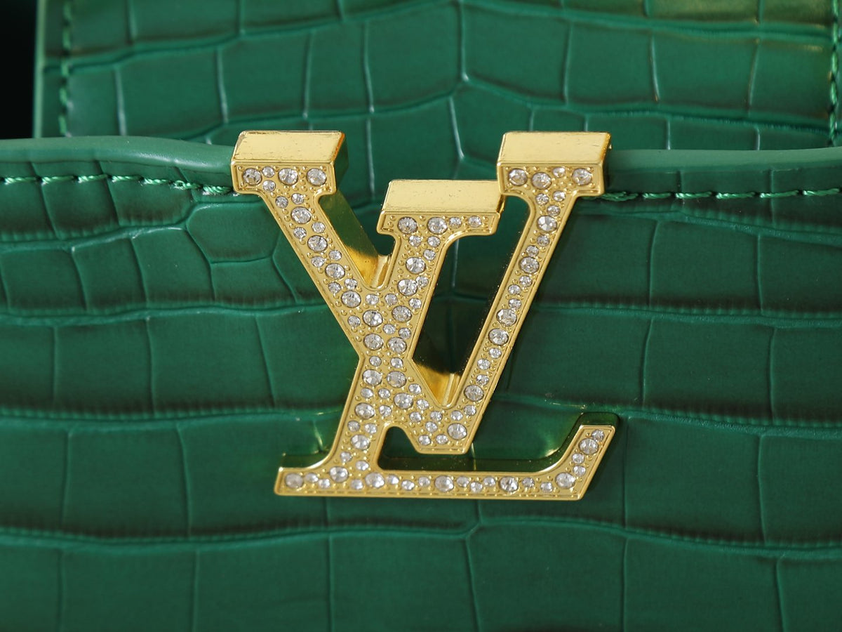Louis Vuitton Capucines Exceptionals Embossed Top-Handle Bag — detail