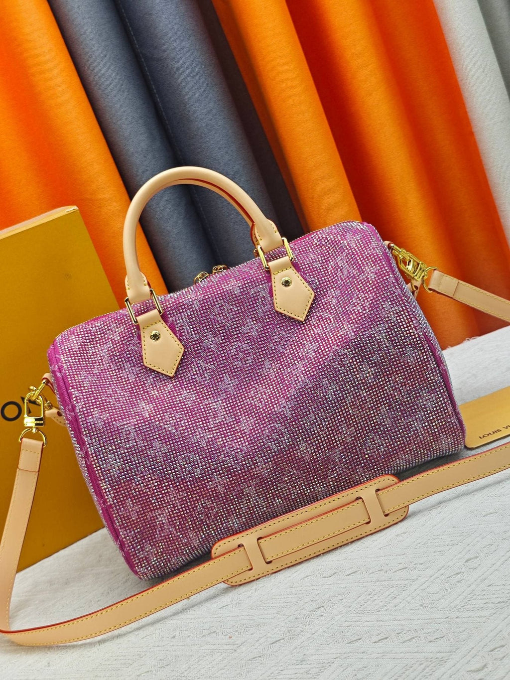 Louis Vuitton Speedy Bandoulière Embellished Monogram Bag — back