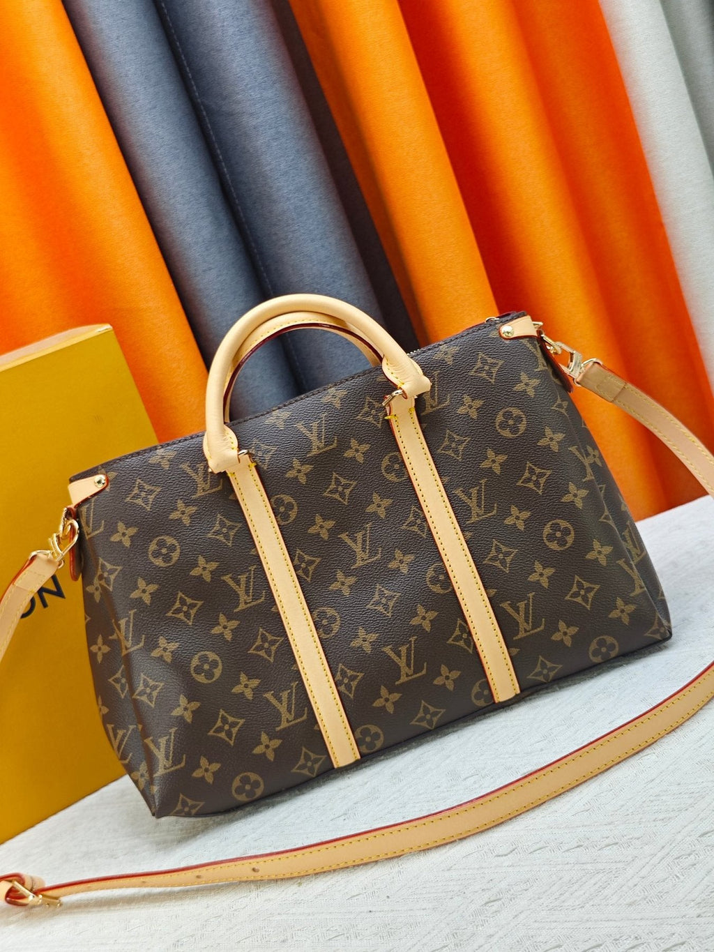 Louis Vuitton Open Handbag in Brown Monogram — back