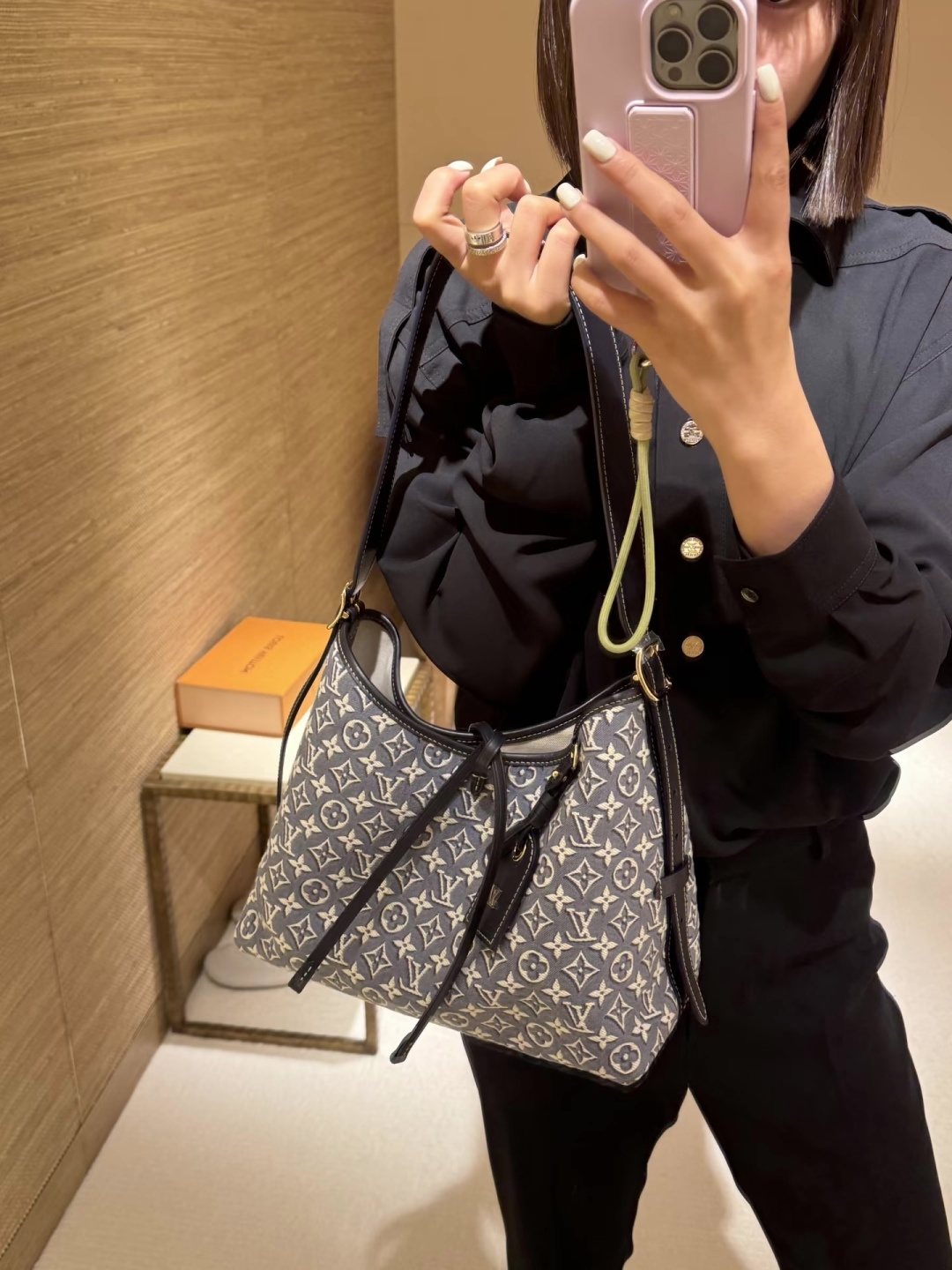 Louis Vuitton Carryall Monogram Jacquard Shoulder Bag — model