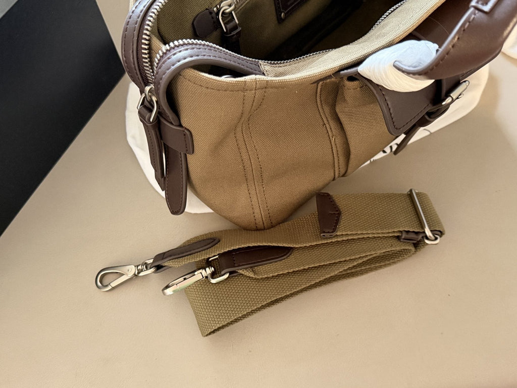 Prada Bonnie Soft Buckled-Pocket Handbag — side