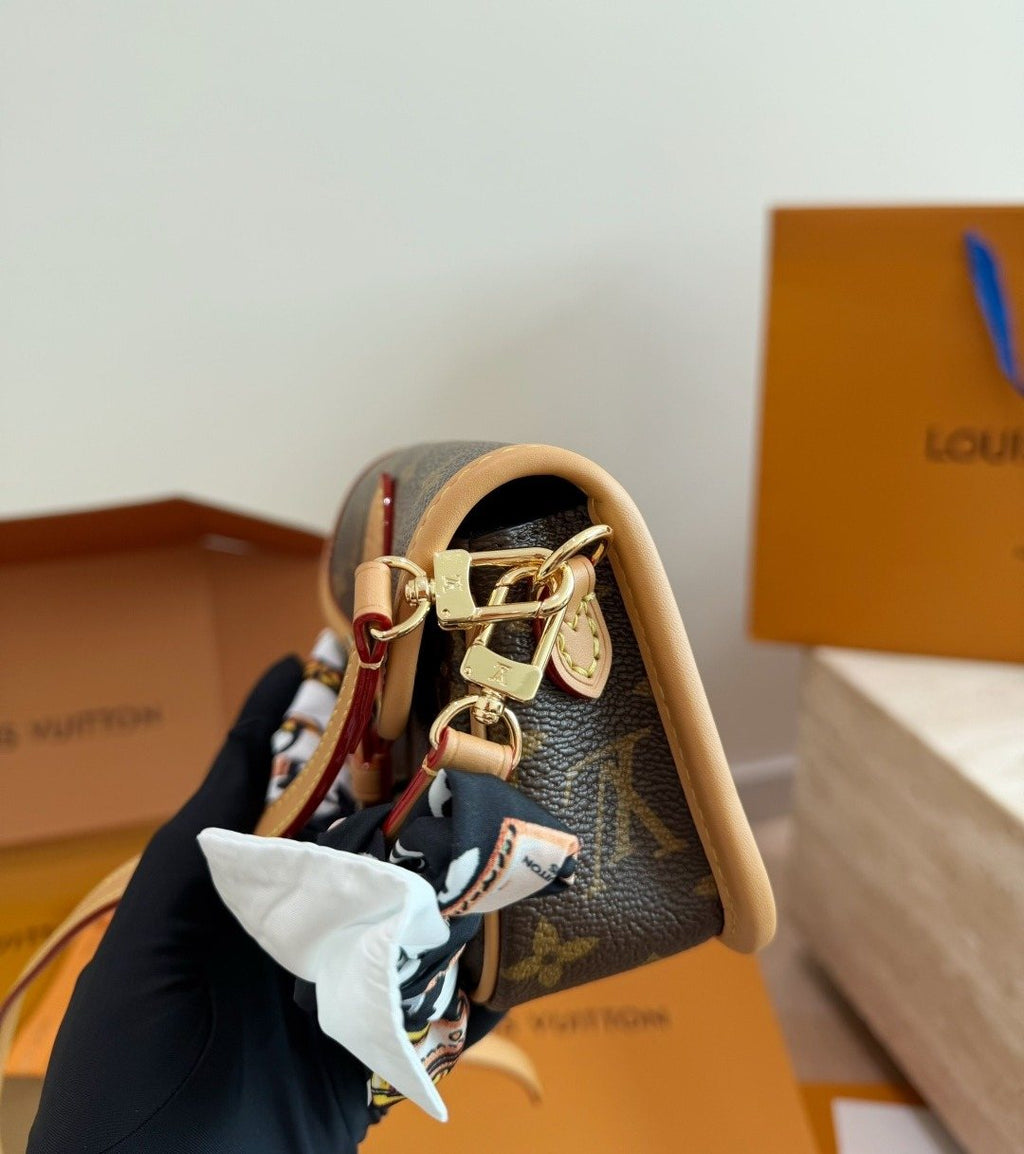 Louis Vuitton Diane Nano Monogram Flap Bag — side