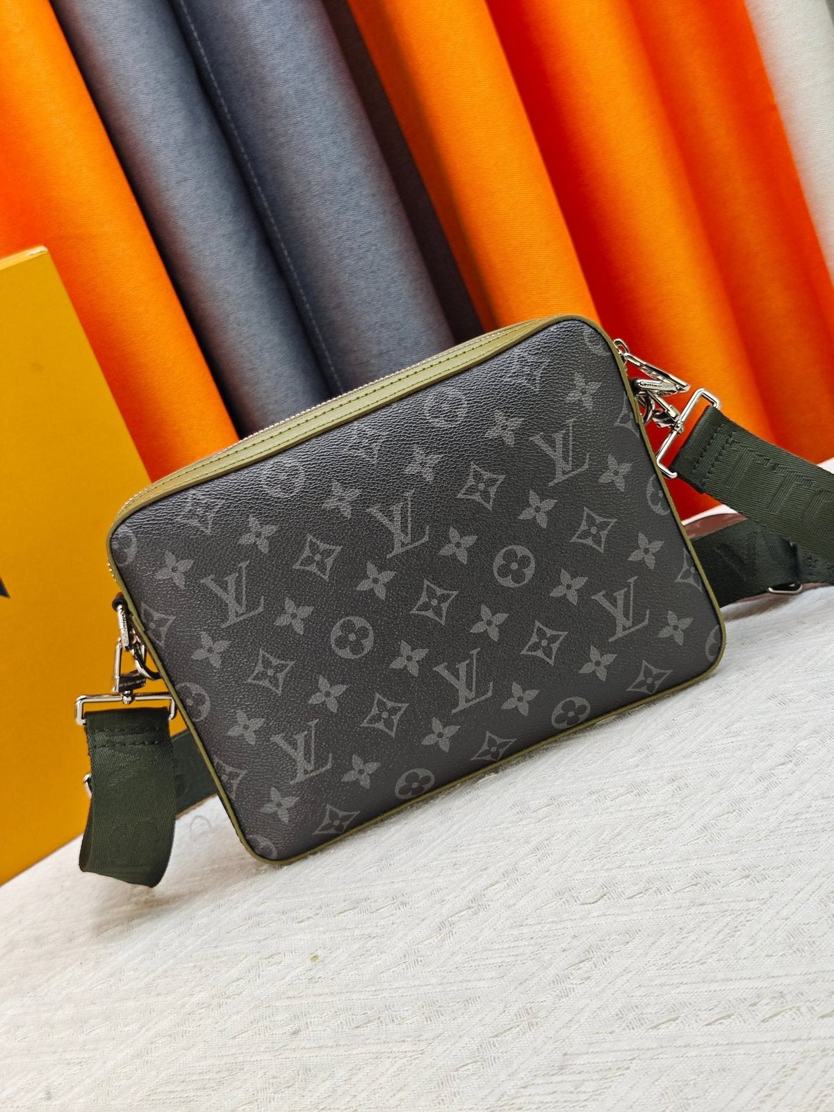 Louis Vuitton Trio Monogram Eclipse Messenger Bag — back