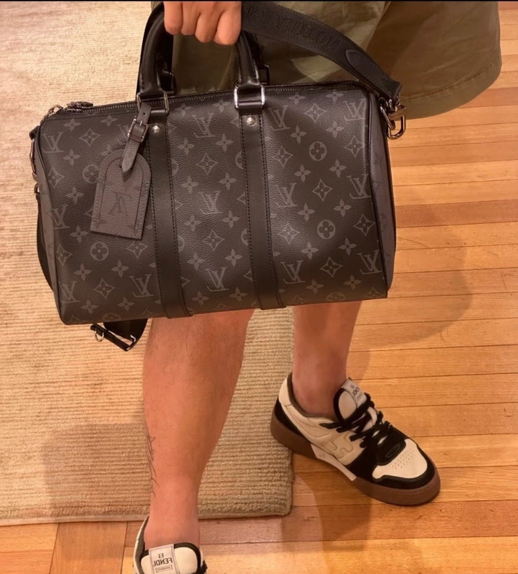 Louis Vuitton Keepall Monogram Barrel Duffel Bag — model