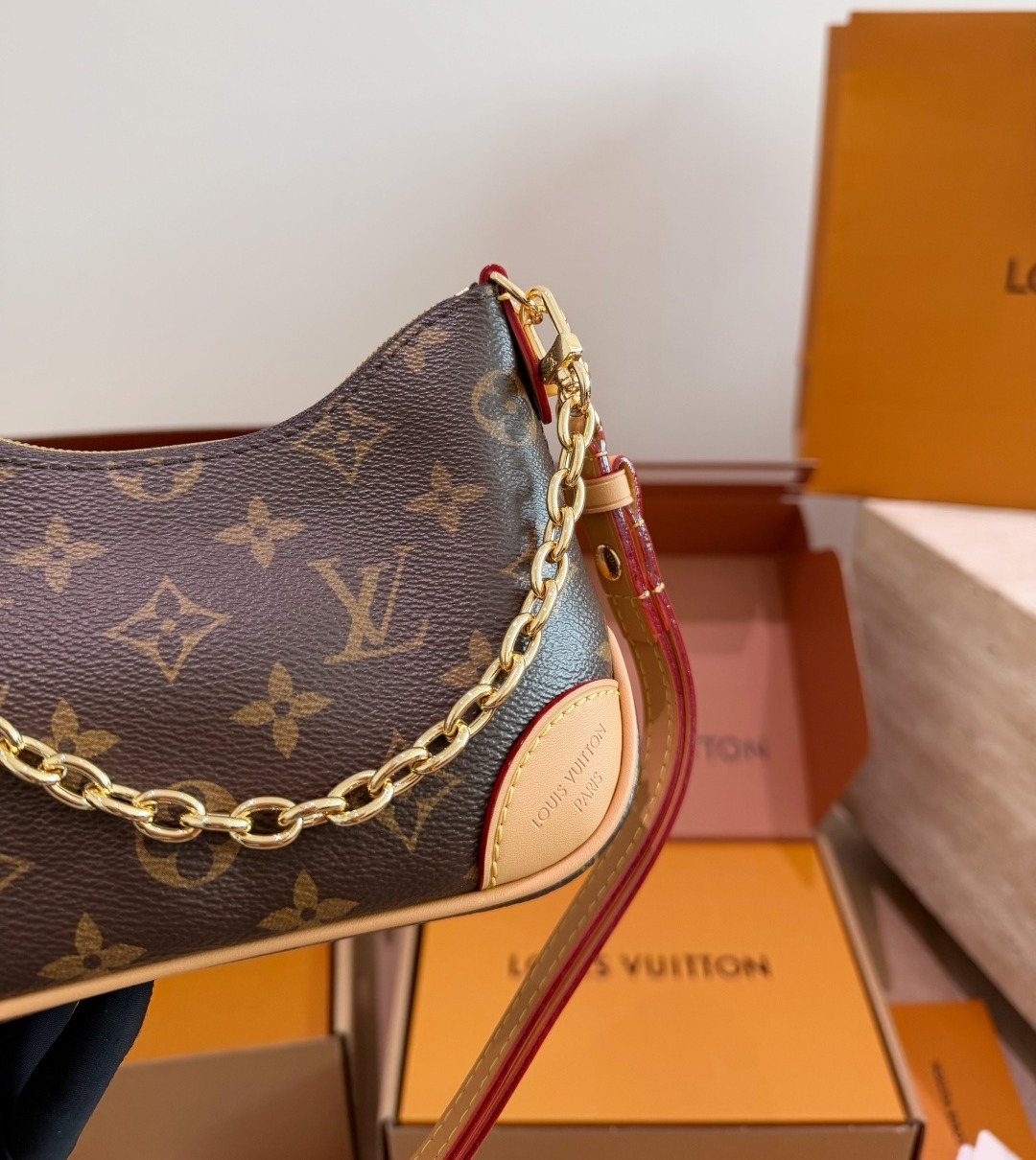 Louis Vuitton Monogram Crescent Shoulder Bag — detail