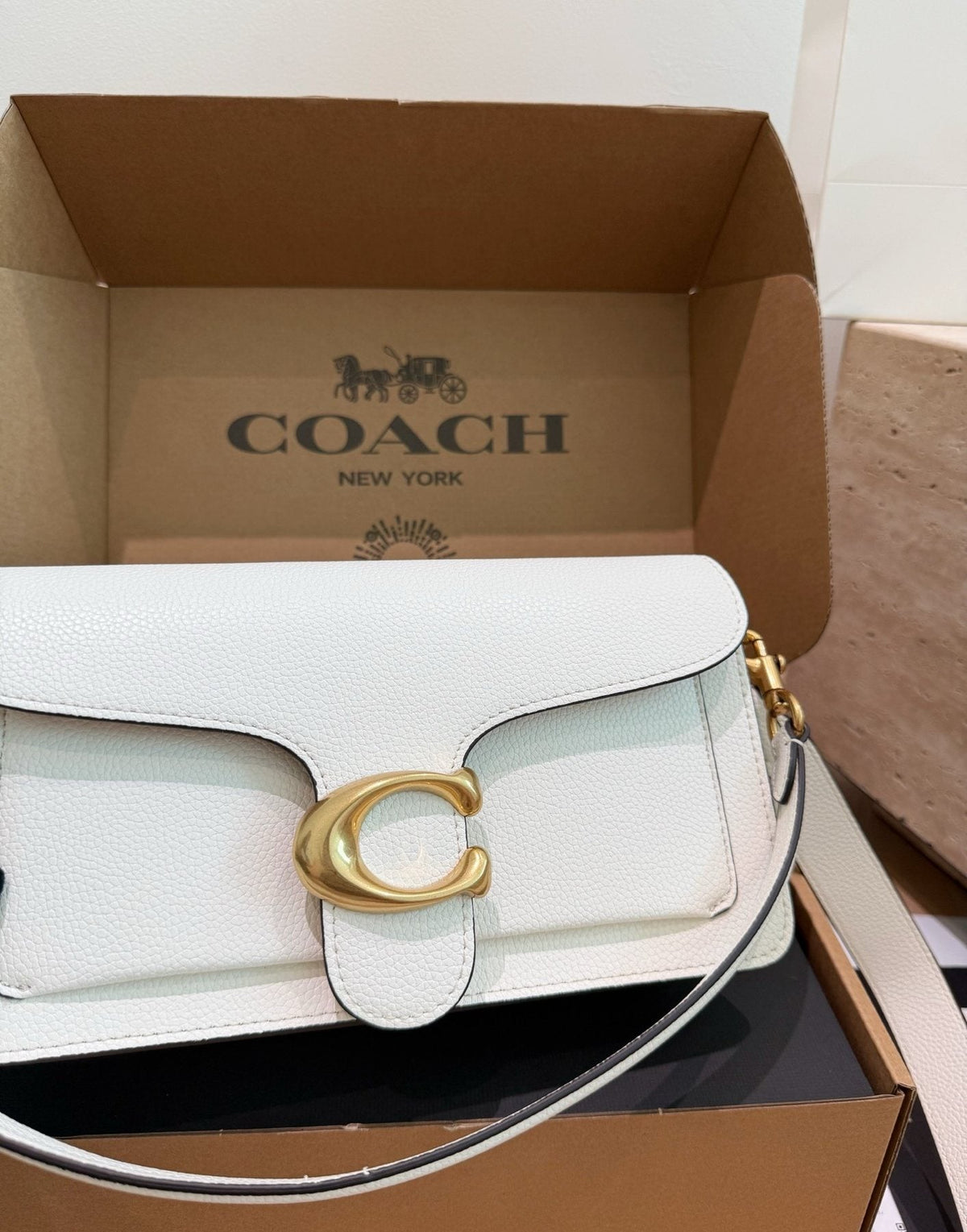 Coach Tabby Curved-Flap Shoulder Bag — detail