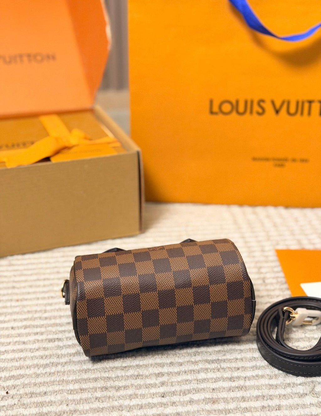 Louis Vuitton Nano Speedy Satchel — back