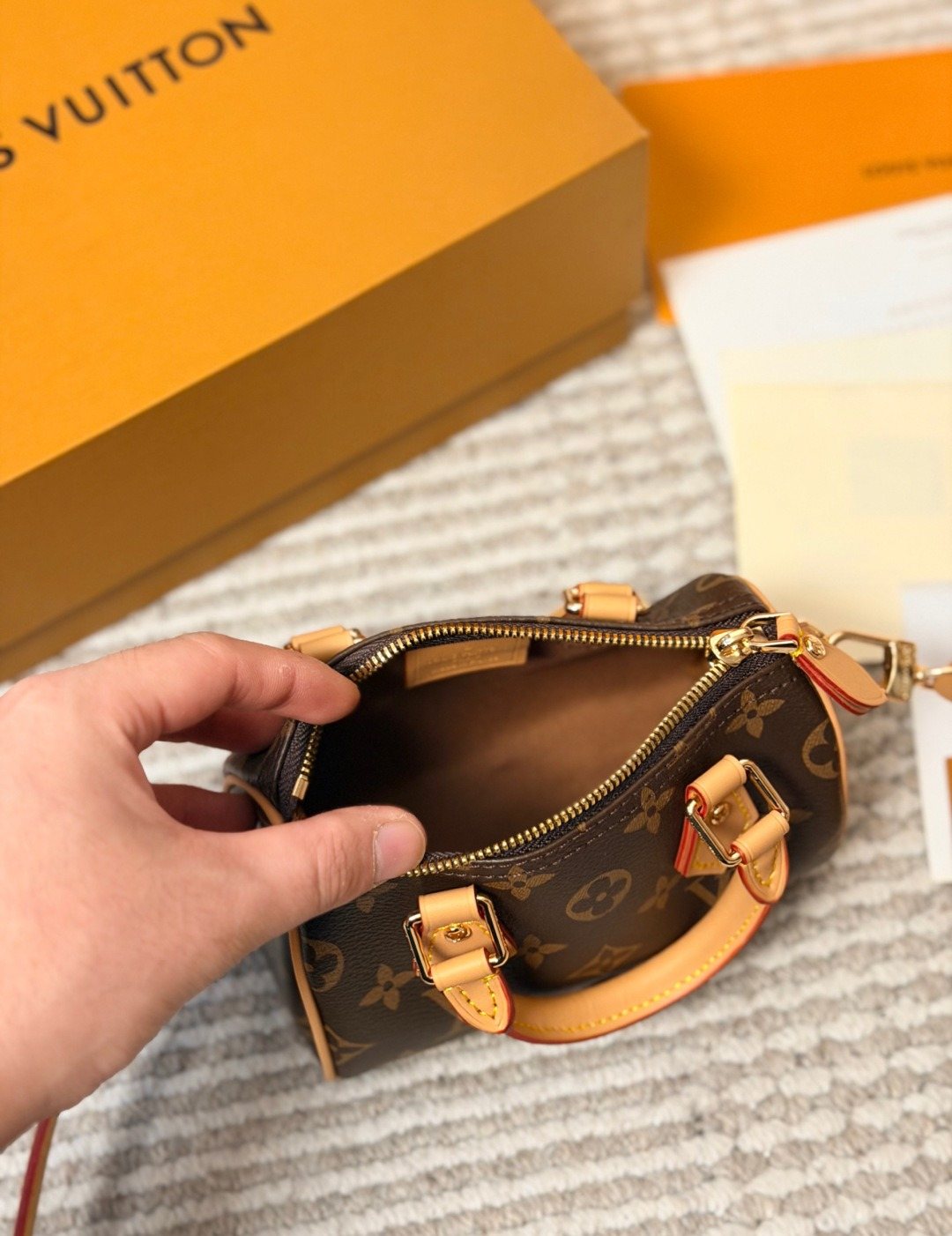 Louis Vuitton Nano Speedy Satchel — detail
