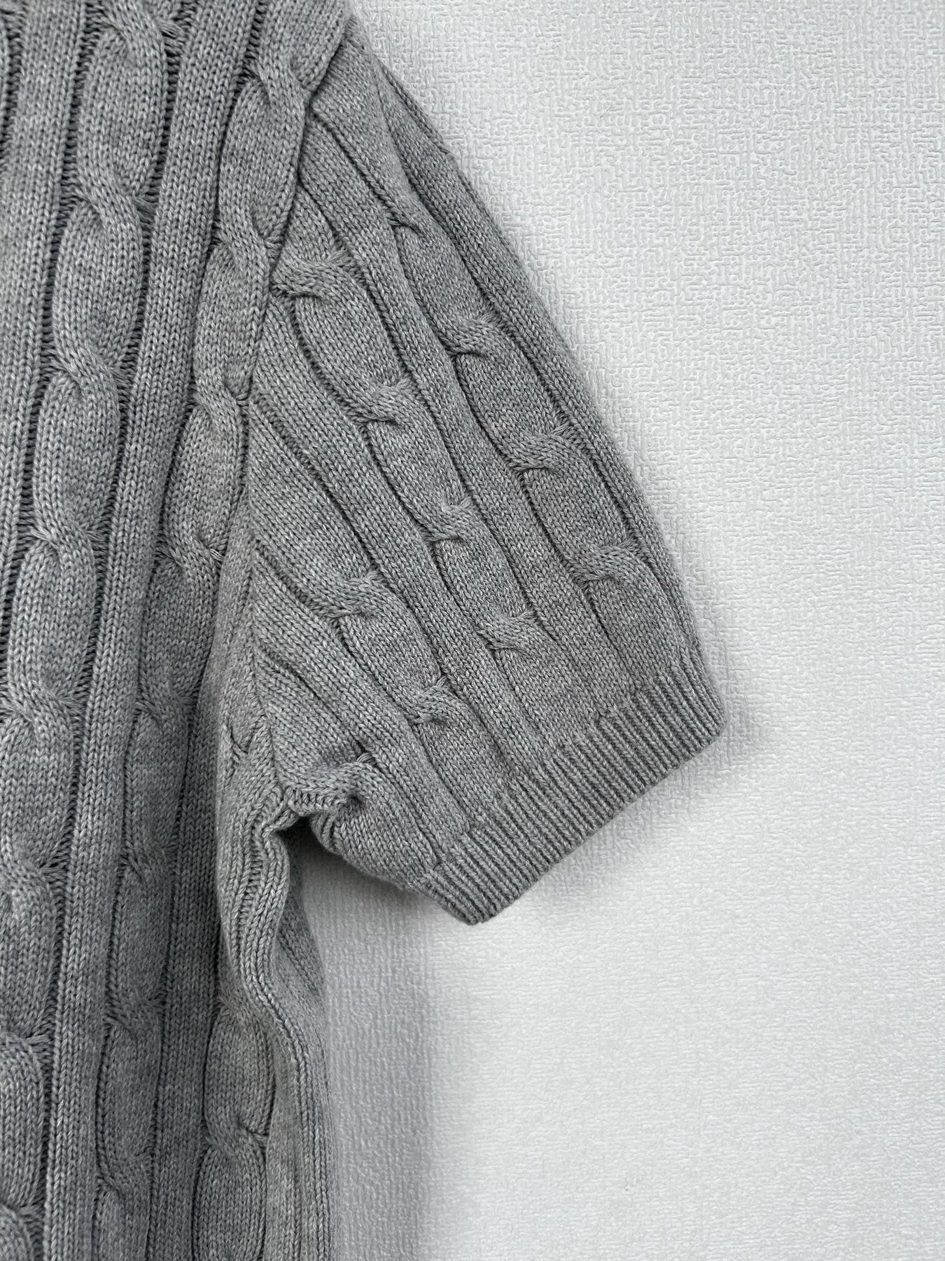 Test2-Ralph Lauren Short-Sleeve Cable-Knit Sweater — side