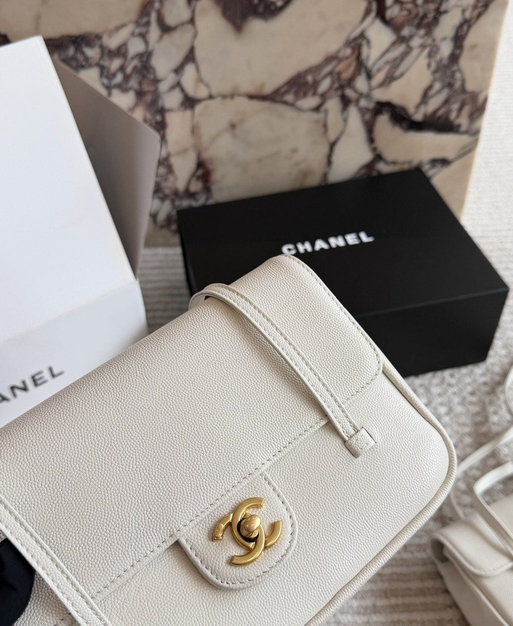 Chanel Preppy Coco Flap Shoulder Bag — detail