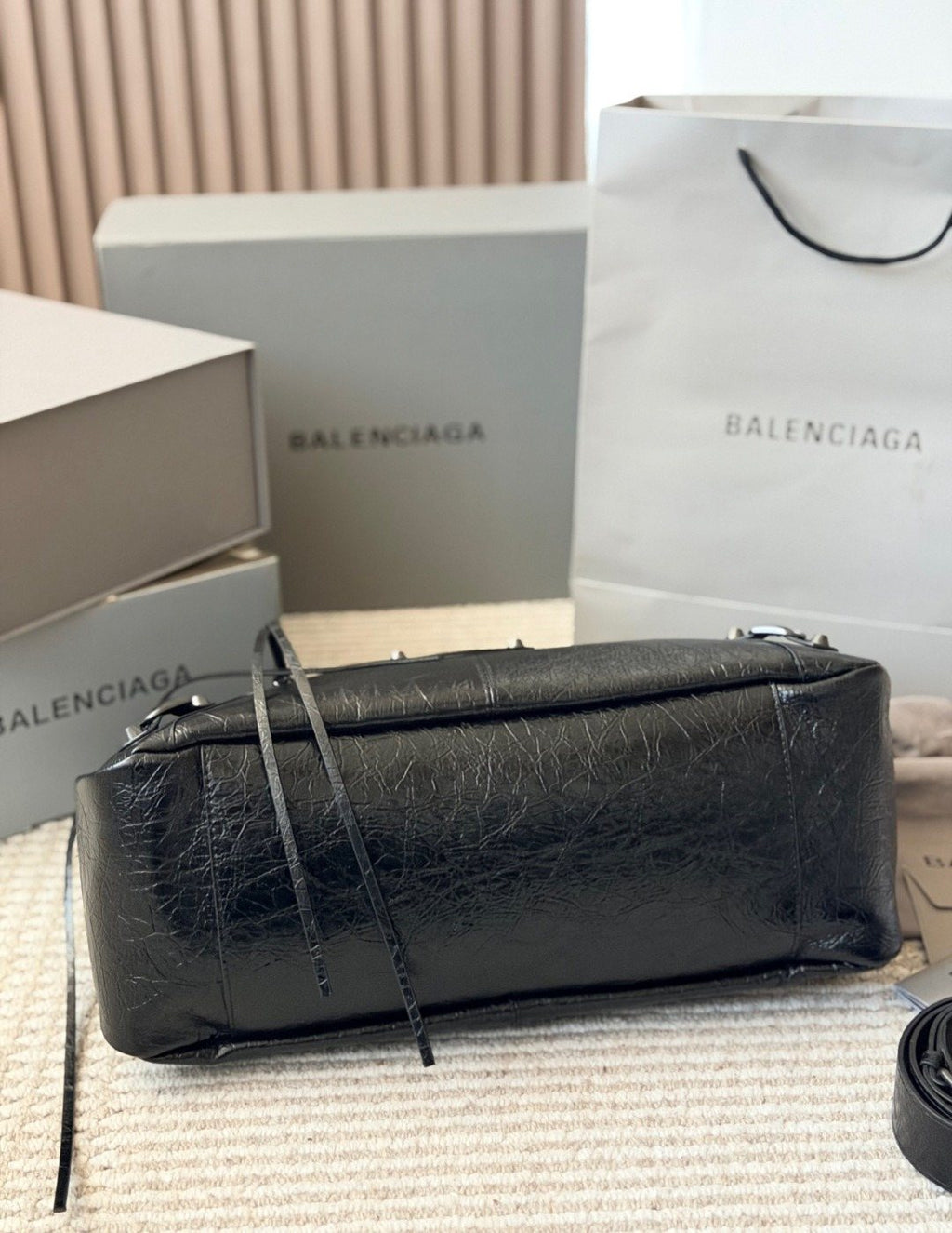 Balenciaga Le City Moto Shoulder Bag — side