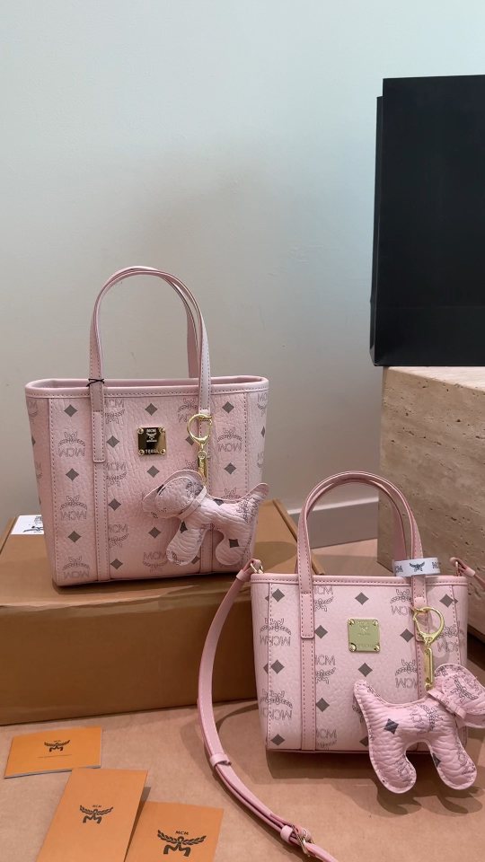 MCM Monogram Tapered Tote Bag — comparison