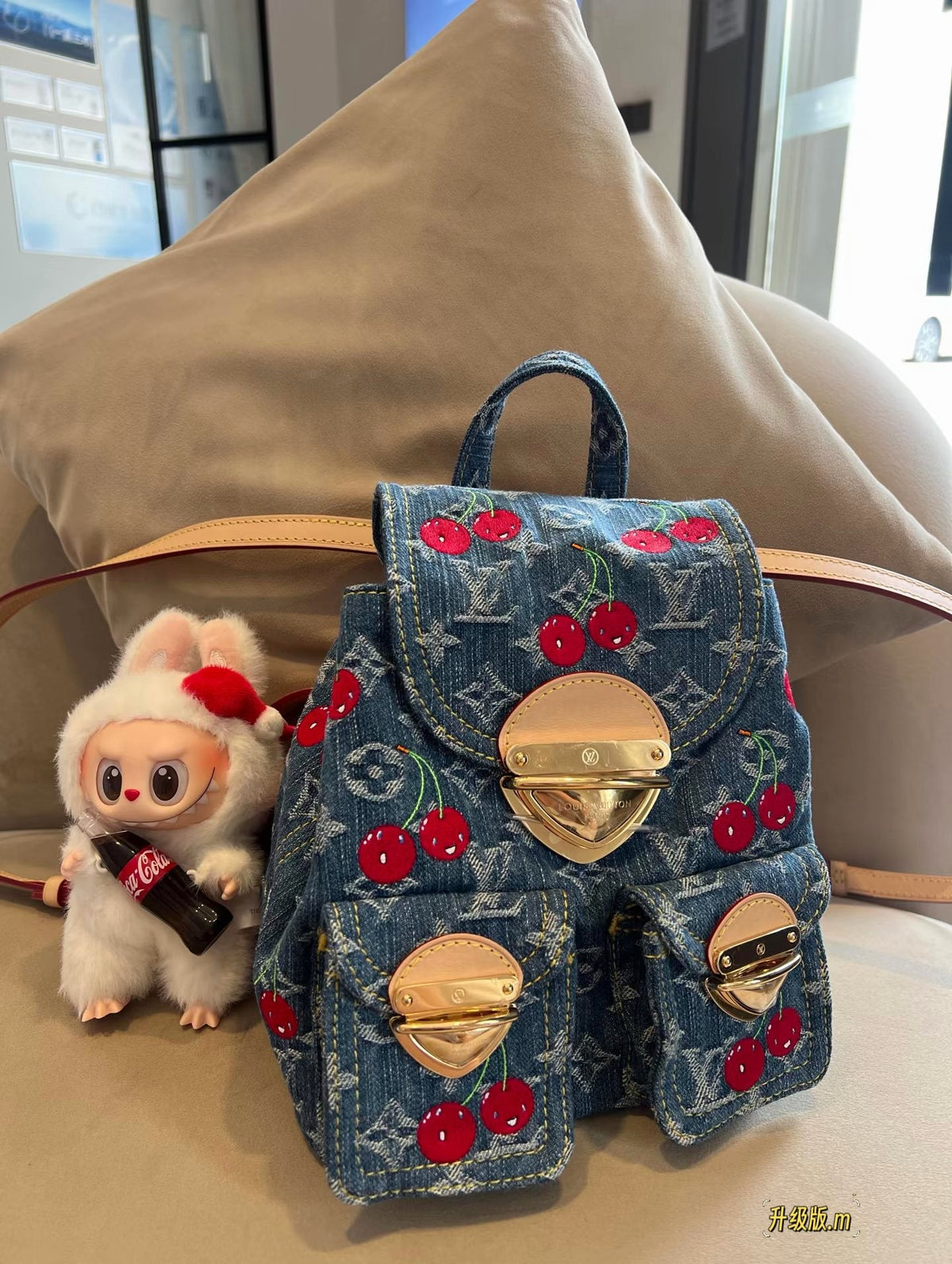 Louis Vuitton Cherry Monogram Denim Backpack — hero