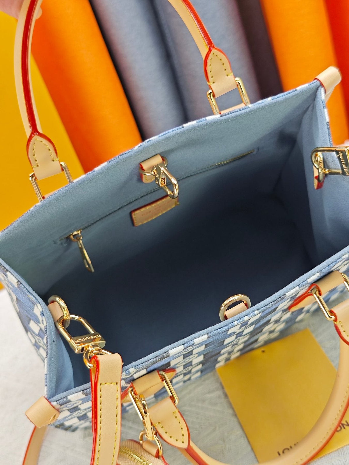Louis Vuitton OnTheGo Patterned Tote with Round Pouch — detail