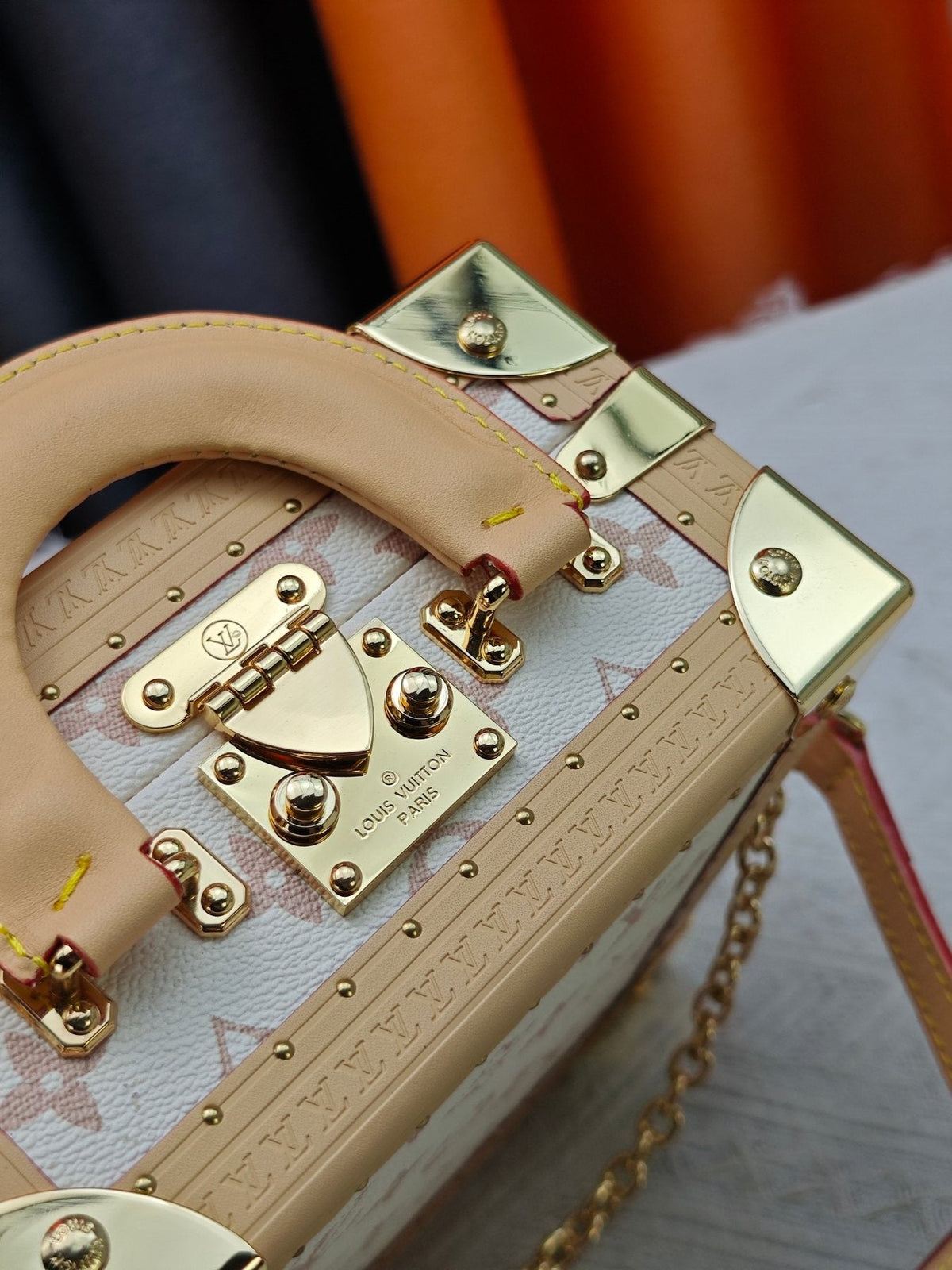 Louis Vuitton Square Trunk Monogram Dune Bag — detail