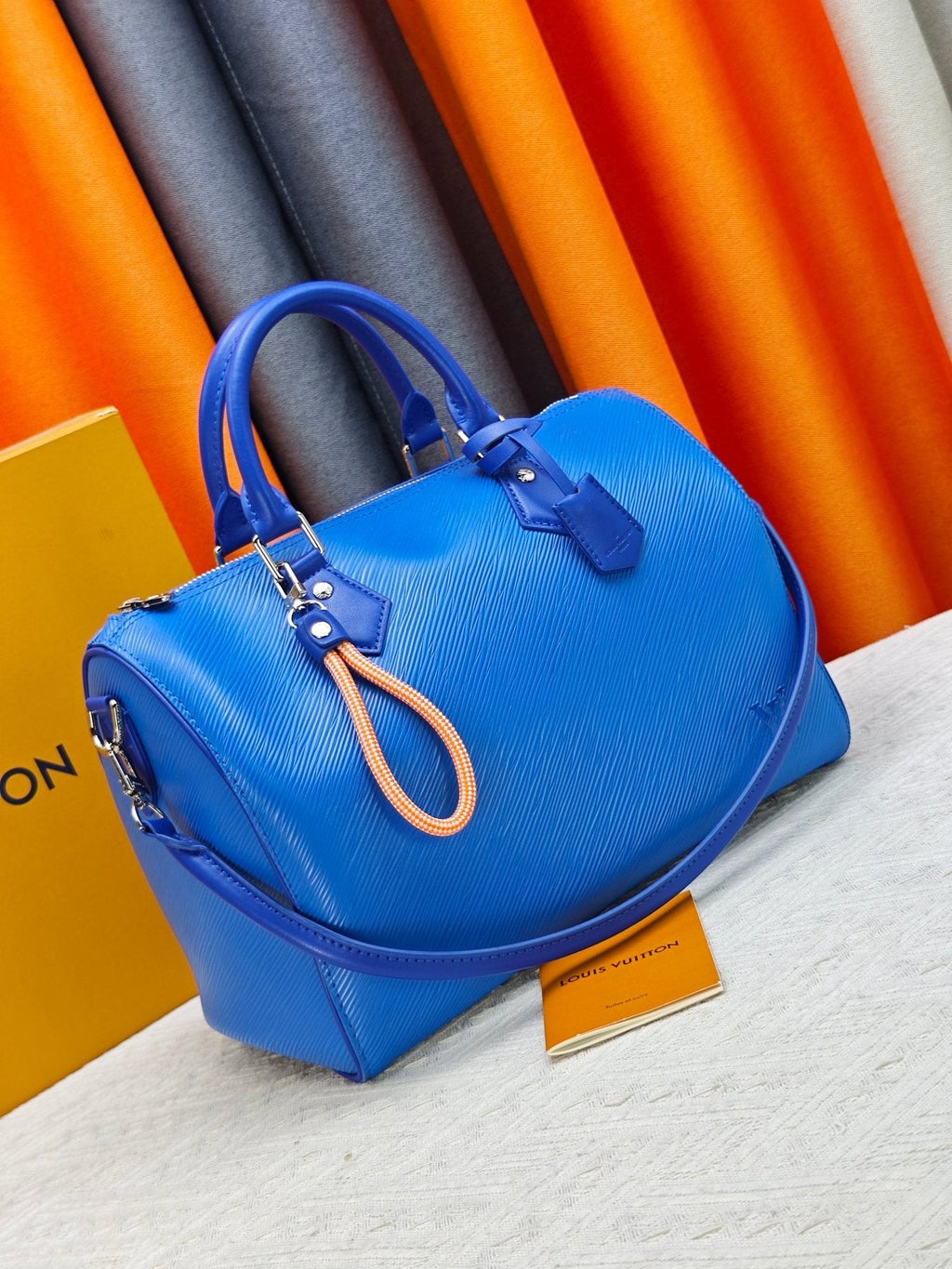 Louis Vuitton Speedy Soft Epi Leather Satchel — front
