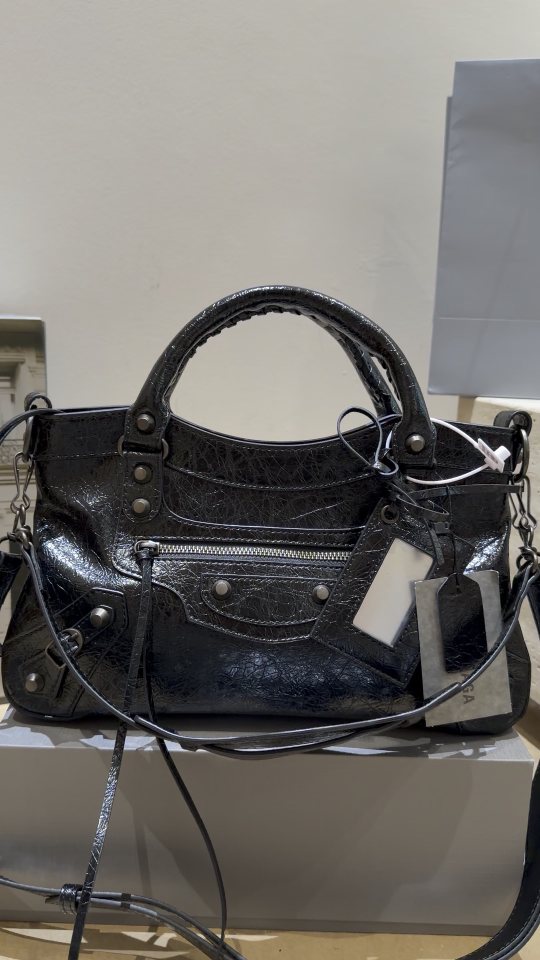 Balenciaga Studded Moto Satchel — hero